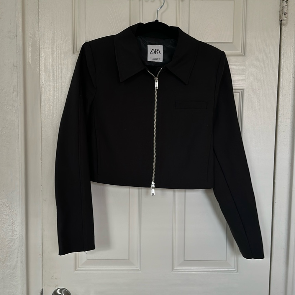 Zara Cropped Structured Jacket